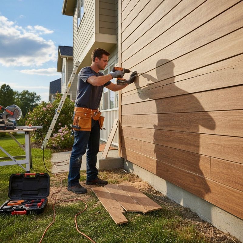 Local Pine Wood Siding Installation pros at work